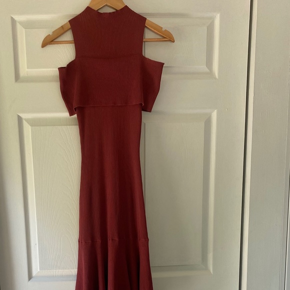 Jealousy Tomato Ribbed Dress Shoulder less Small - Picture 4 of 4